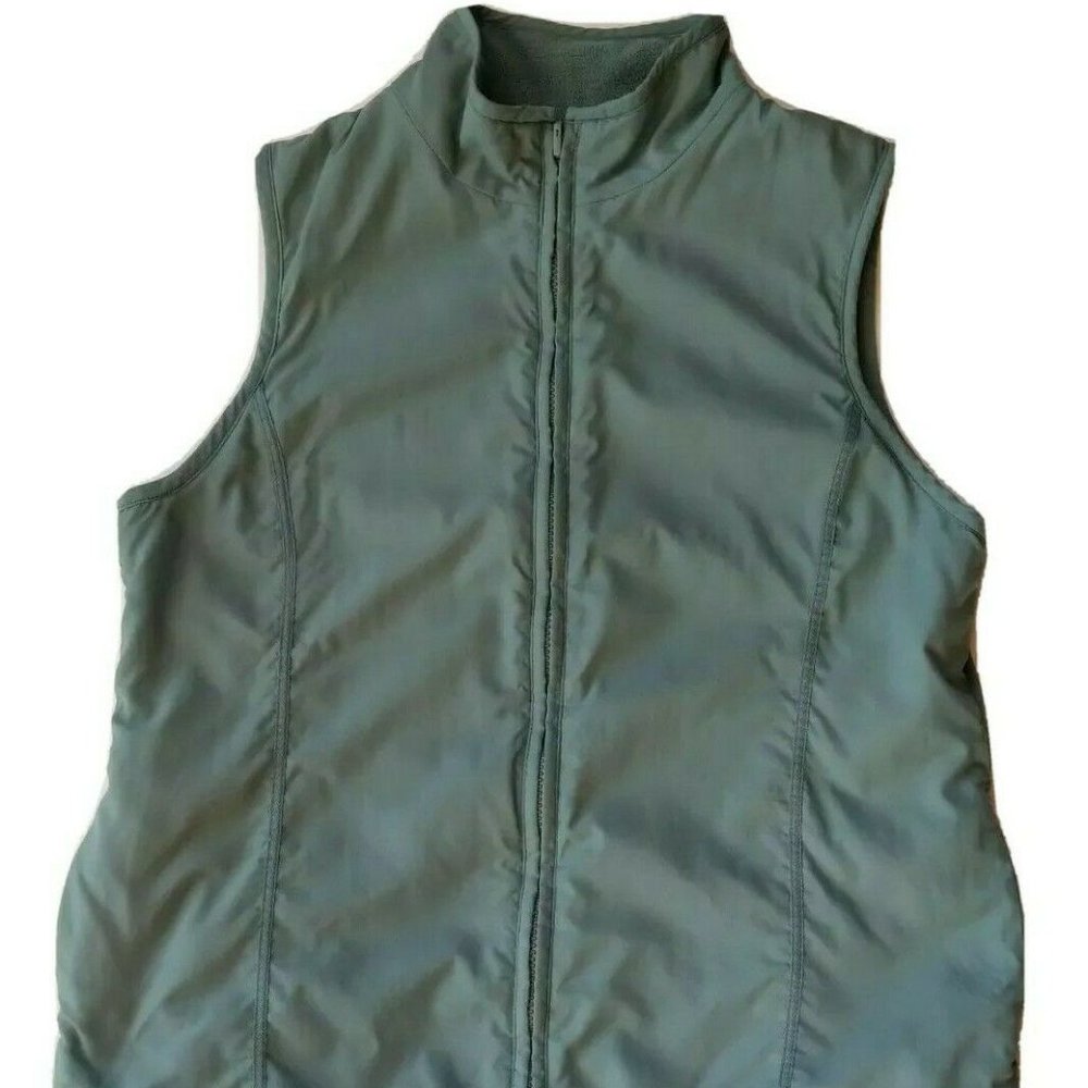 Pendleton Women's Sz M Reversible Nylon Fleece Vest Green